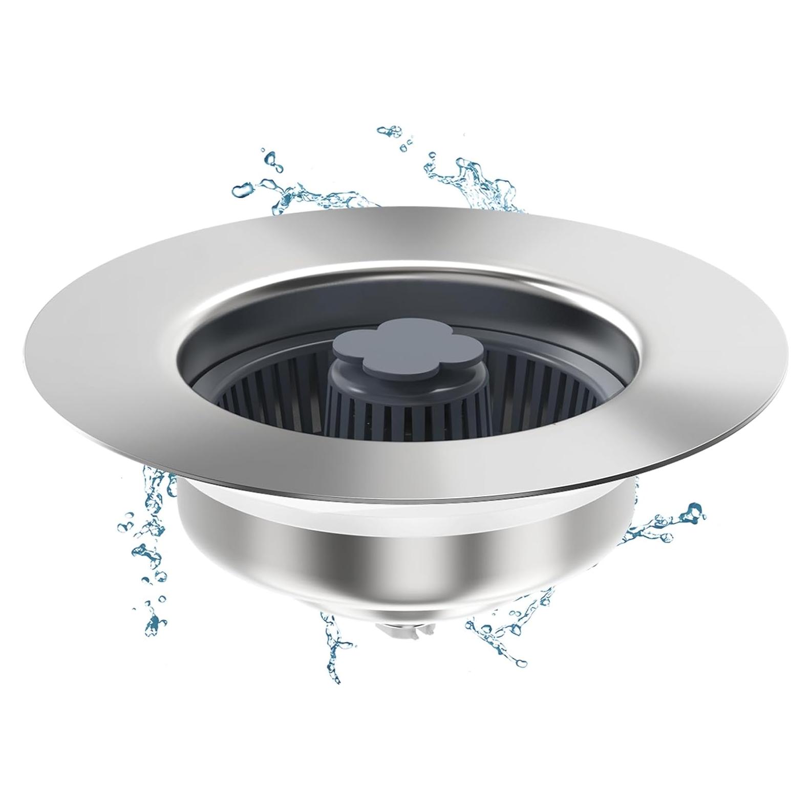 Kit colador y tapón fregadero cocina MUAIOLAUS 8,89 cm