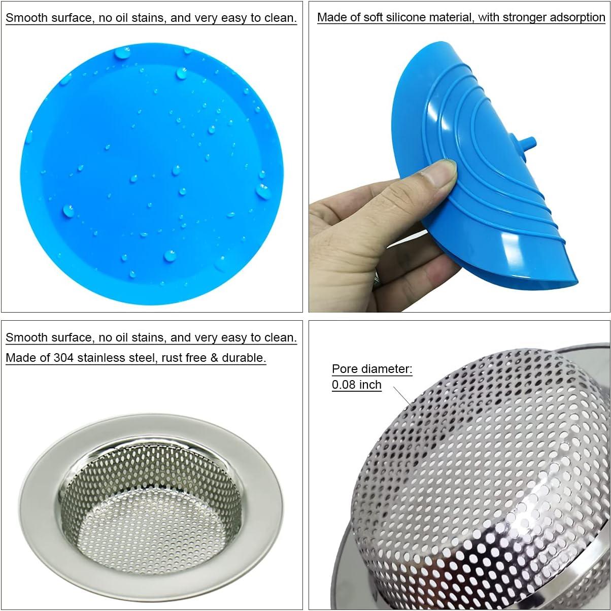 Kit de tapones y coladores Seatery 4 piezas 15 cm acero