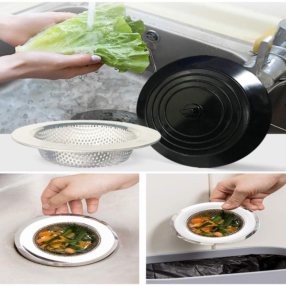 Kit de tapones y coladores Seatery 4 piezas 15 cm acero