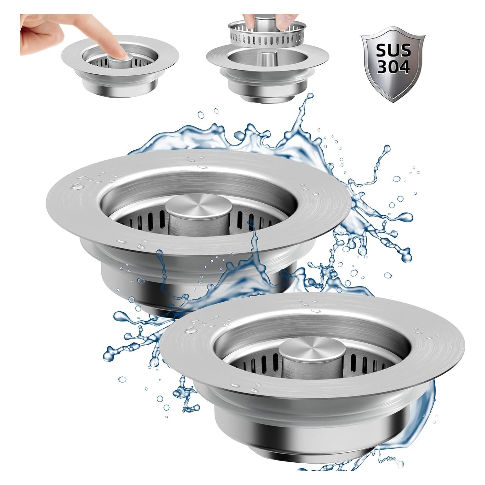 Colador de Fregadero NinjaTiger Acero Inoxidable 2 Piezas