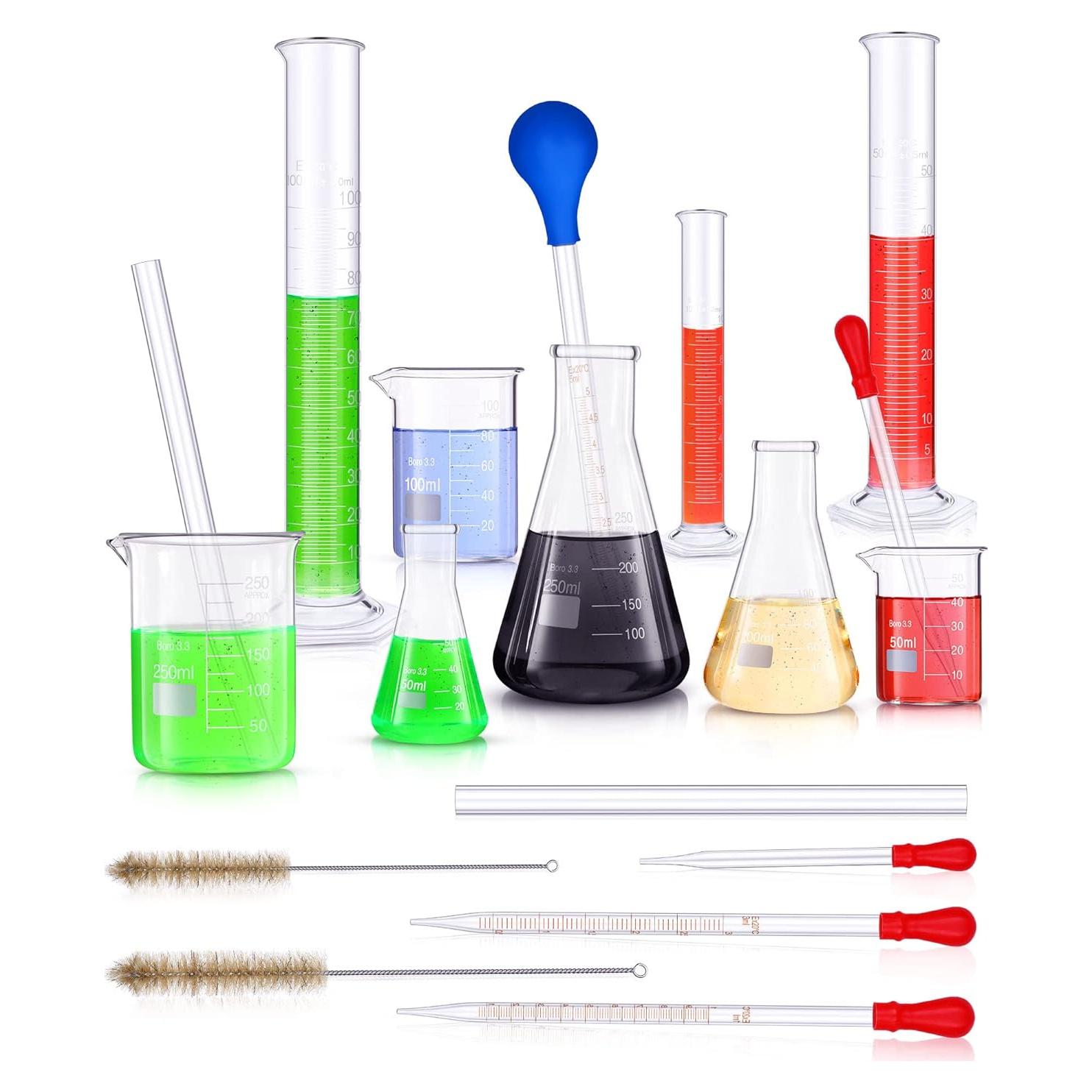 Juego de Cristalería de Laboratorio Flutesan 18 Piezas