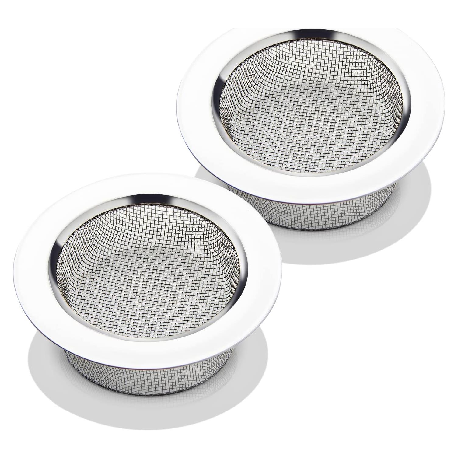 Colador de Fregadero de Acero Inoxidable CORNERJOY 2PCS 11.4cm