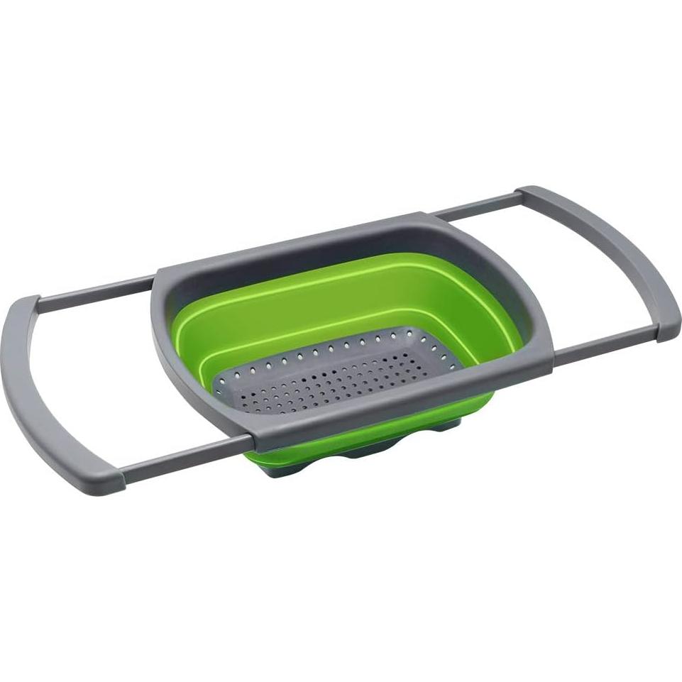 Colador Plegable QiMH Verde 6 Cuartos Silicona Ajustable