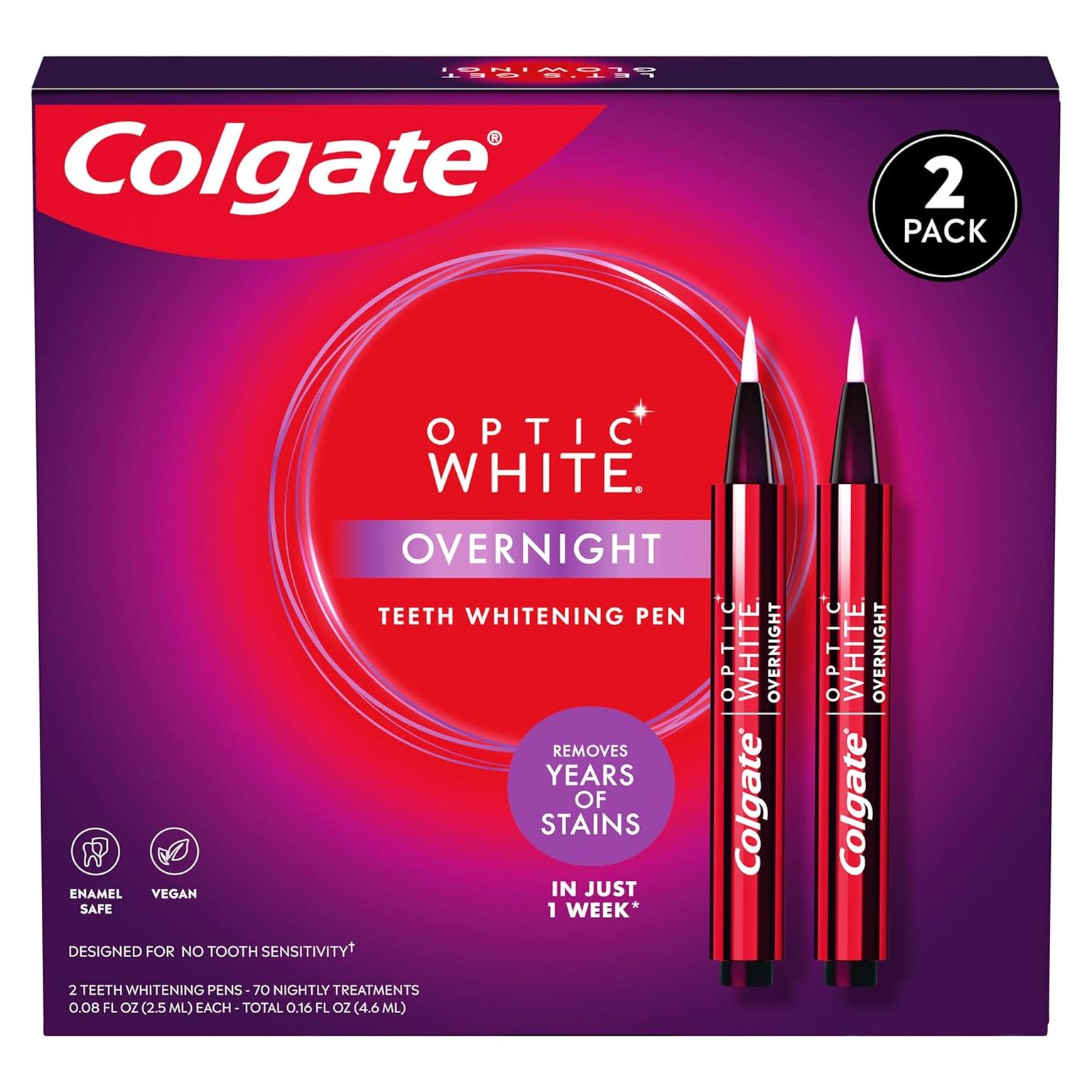 Bolígrafo Blanqueador Colgate Optic White Pack de 2