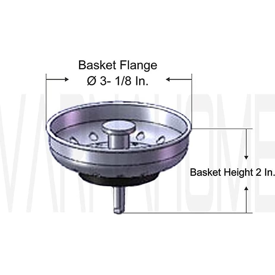Colador de Cesta de Acero Inoxidable VARNAHOME 8,89 cm