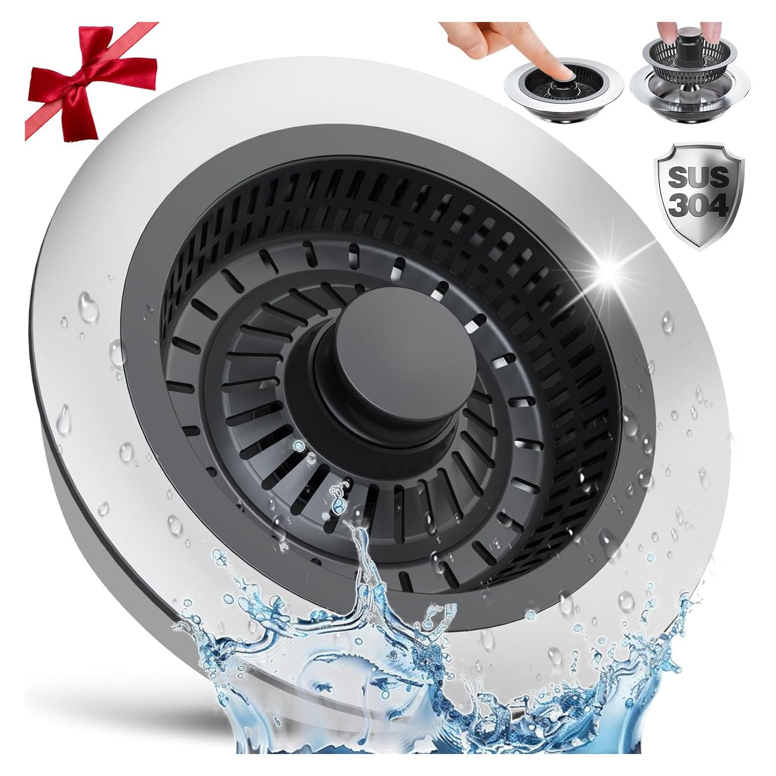 Colador de desagüe 3 en 1 Wanocean acero inoxidable 304