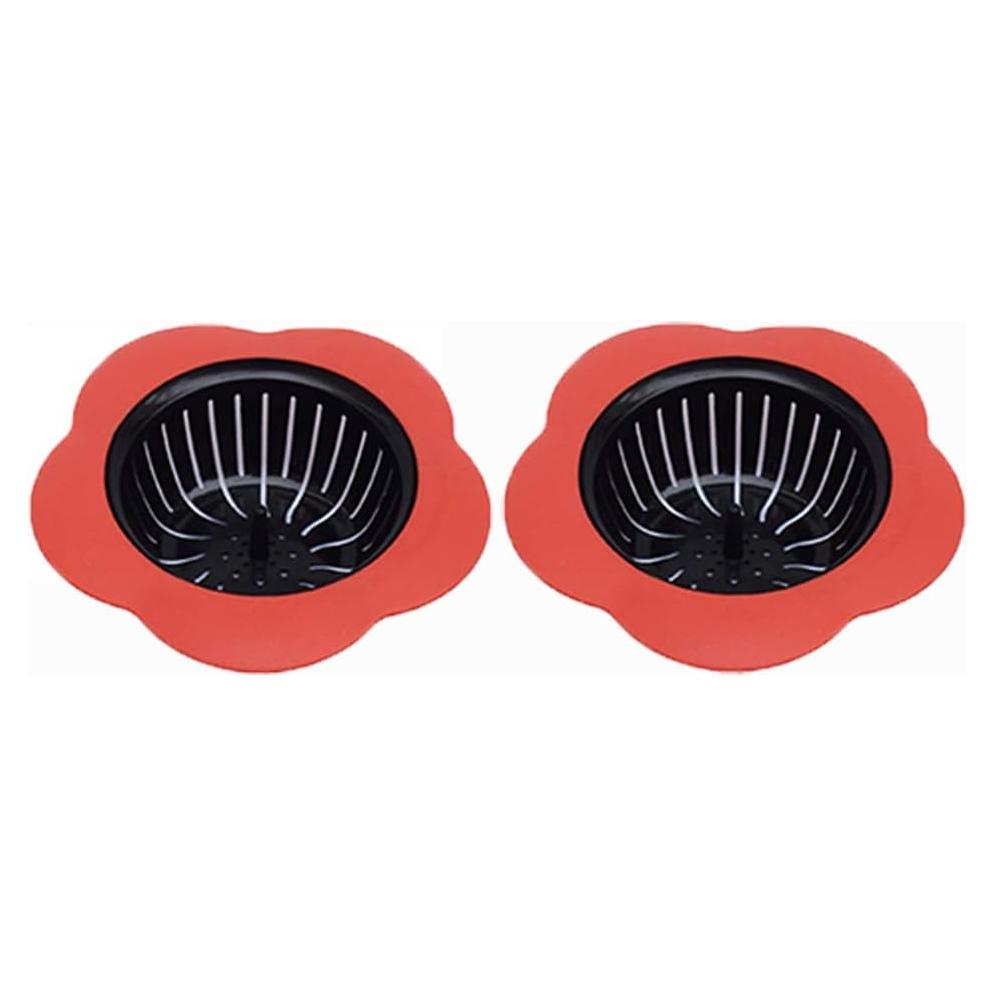 Colador de Fregadero de Silicona Tmflove 2 Piezas Rojo