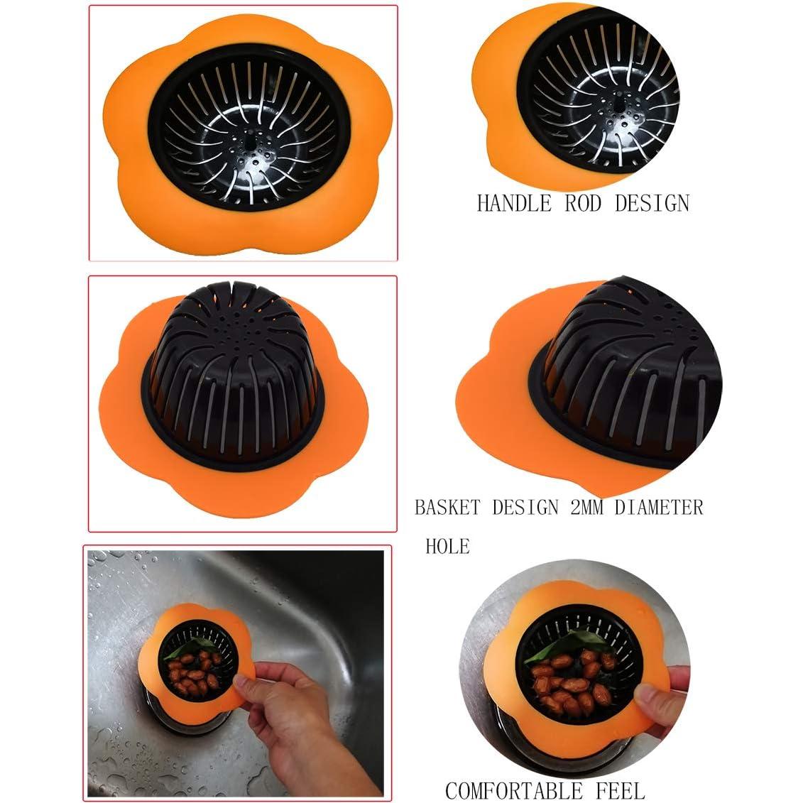 Colador de Fregadero de Silicona Tmflove 2 Piezas Rojo