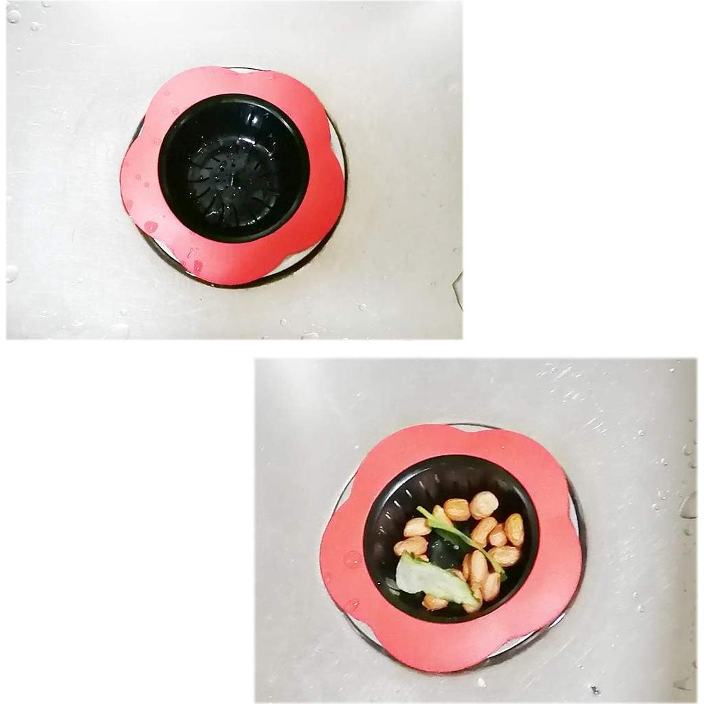 Colador de Fregadero de Silicona Tmflove 2 Piezas Rojo