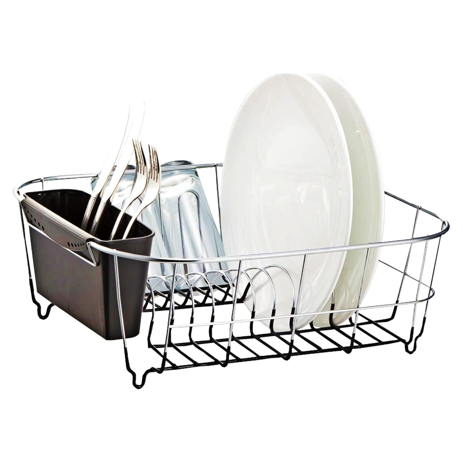 Escurridor de Platos Pequeño Neat-O Acero Cromado Negro