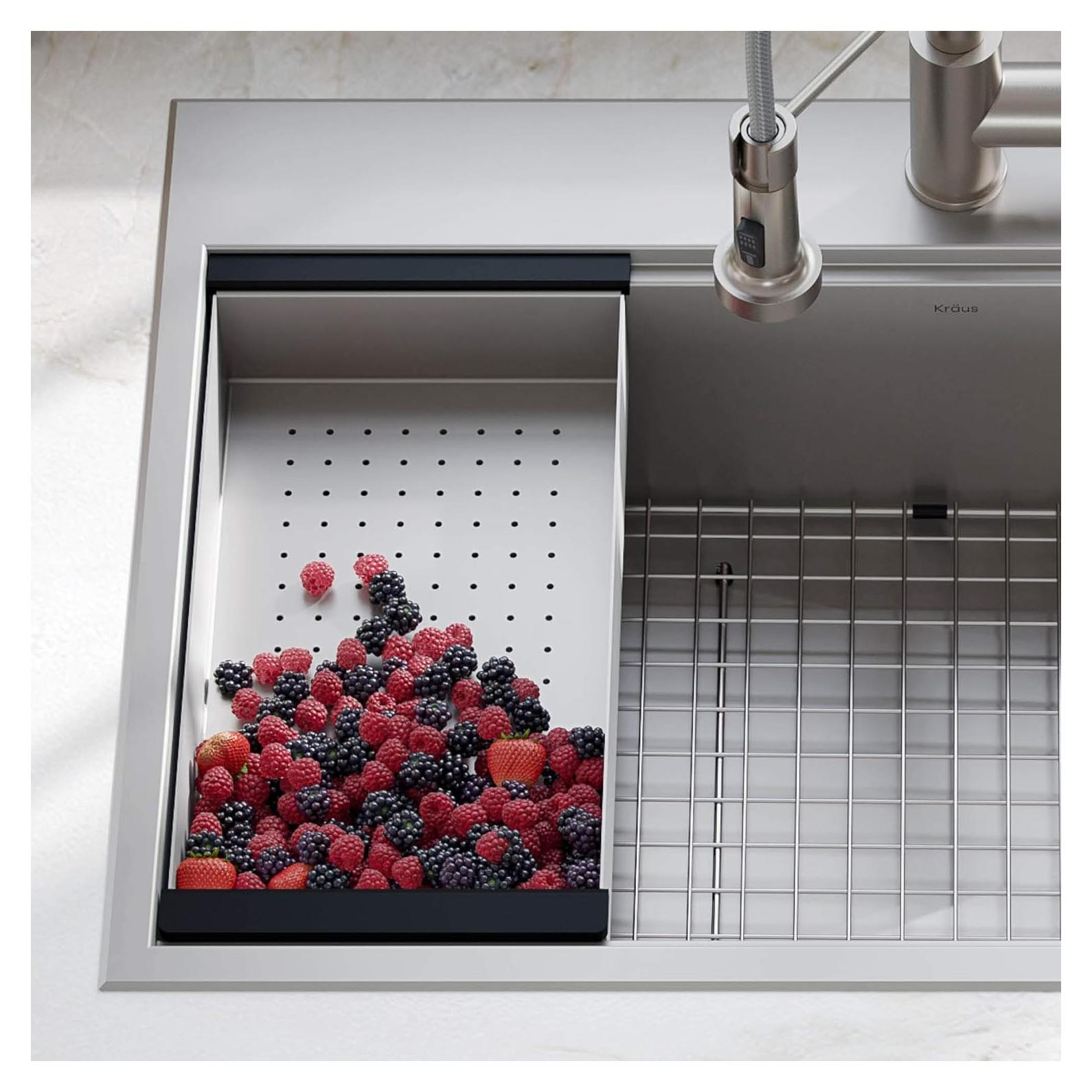 Colador de Acero Inoxidable KRAUS CS-6 para Fregadero