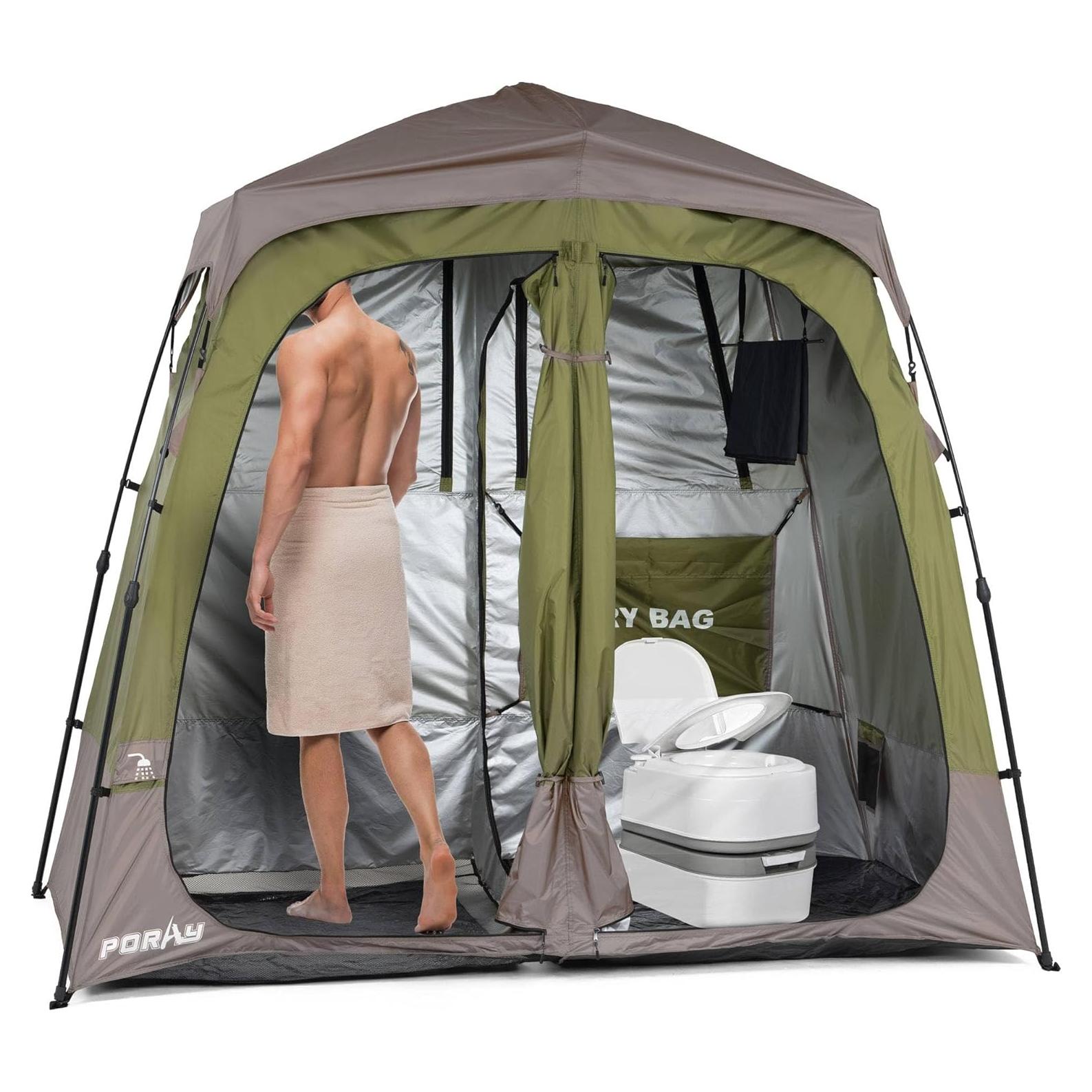 Tienda de Ducha Camping porayhut BATH 2 Habitaciones Verde