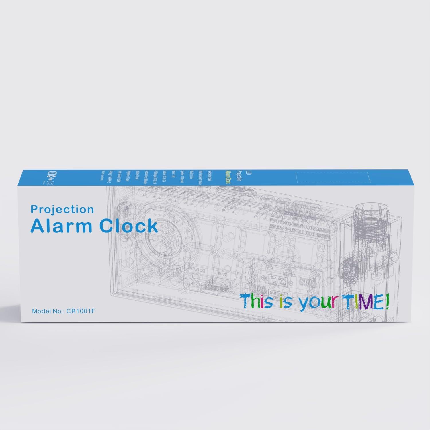 Reloj Despertador Proyector Digital Mesqool 7" LED Ajustable