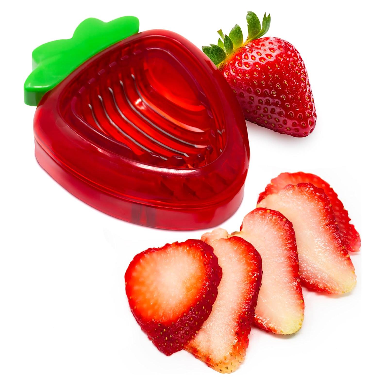 Cortador de Fresas MSC International, Acero Inoxidable, Rojo