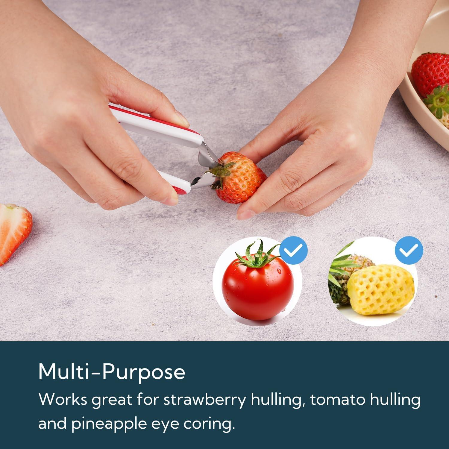 Descorazonador de Fresas KITCHENDAO con Mango Antideslizante