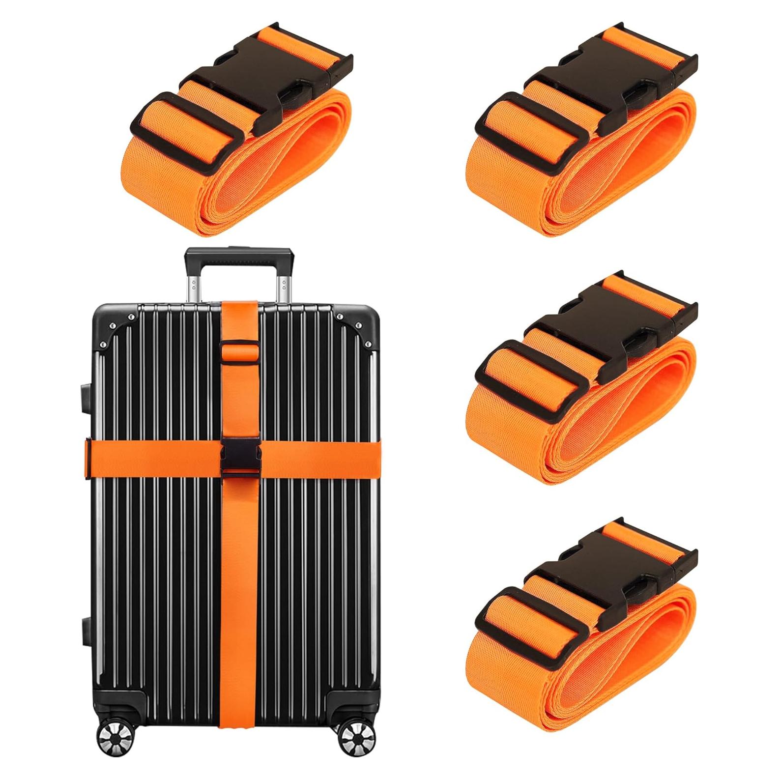 Correas de Equipaje Nylon Chelmon 4 Piezas Naranja 1.83m