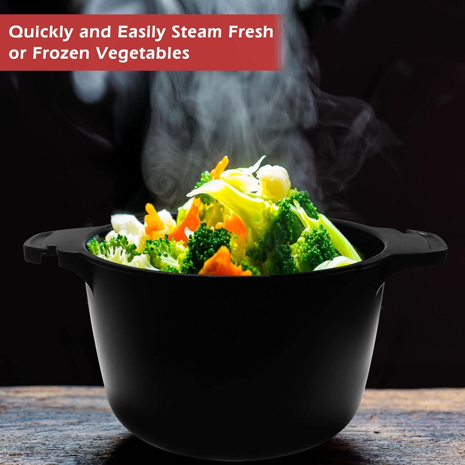 Cacerola Microondas 2 Cuartos ReneeChef - Vaporera BPA Libre