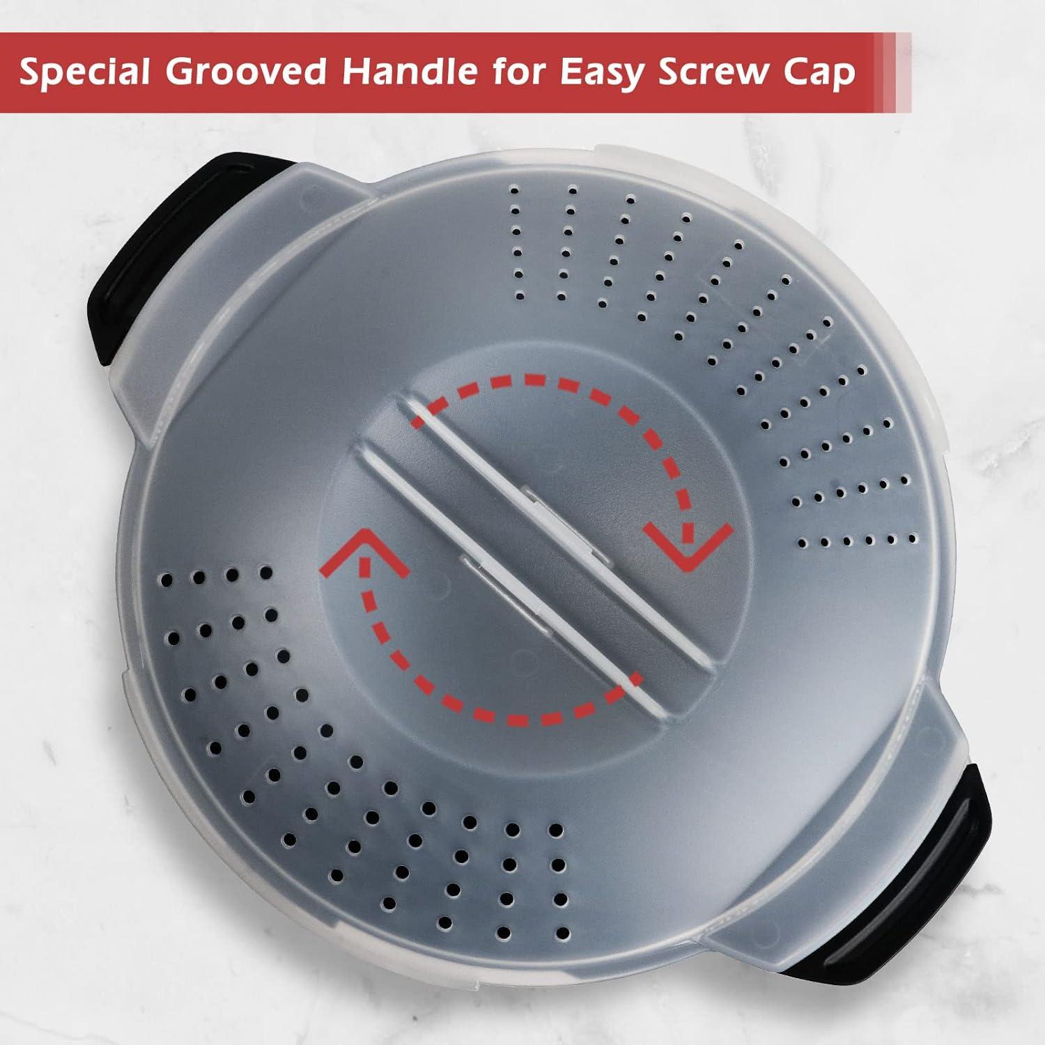 Cacerola Microondas 2 Cuartos ReneeChef - Vaporera BPA Libre