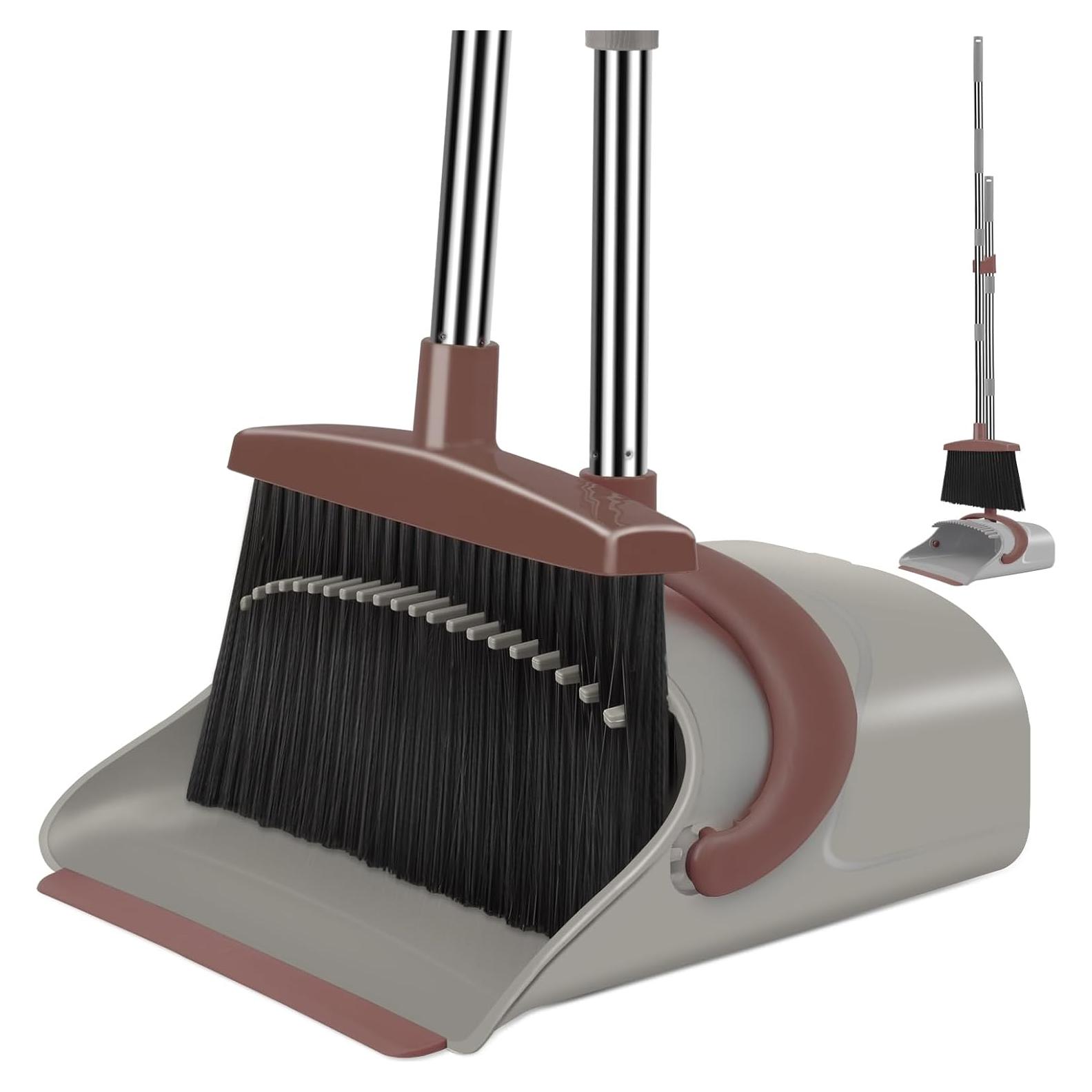 Juego de Escoba y Recogedor Ivandar 128.5 cm Marrón y Gris