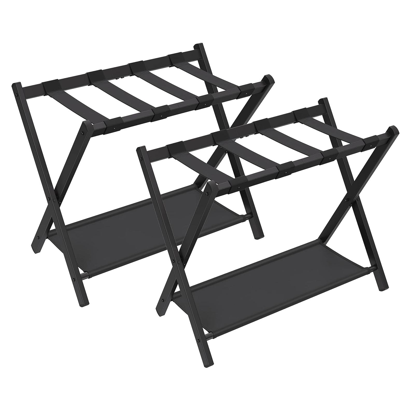 Soportes para Equipaje SONGMICS, Juego de 2, Plegables, Negro