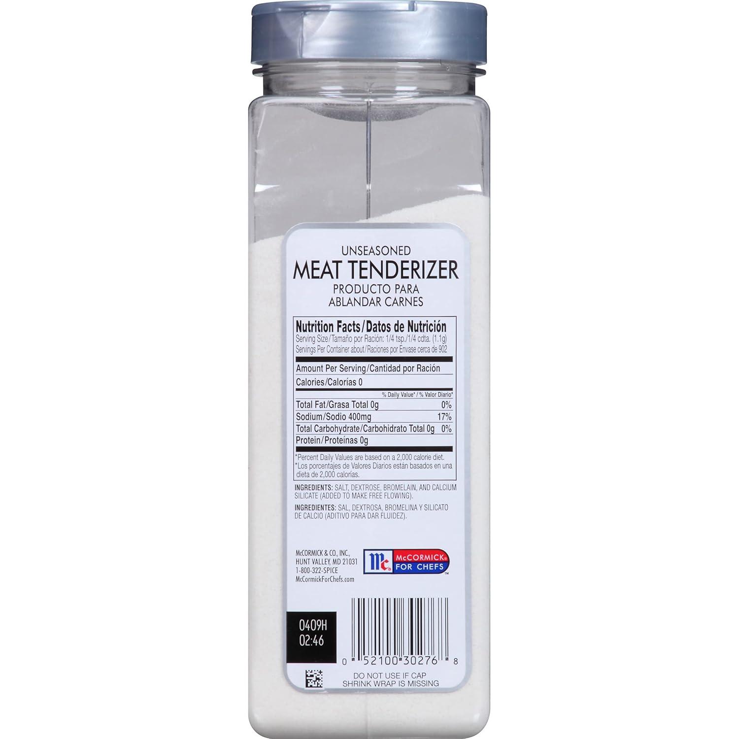 Ablandador de Carne Sin Sazonar McCormick 1 kg - 35 oz
