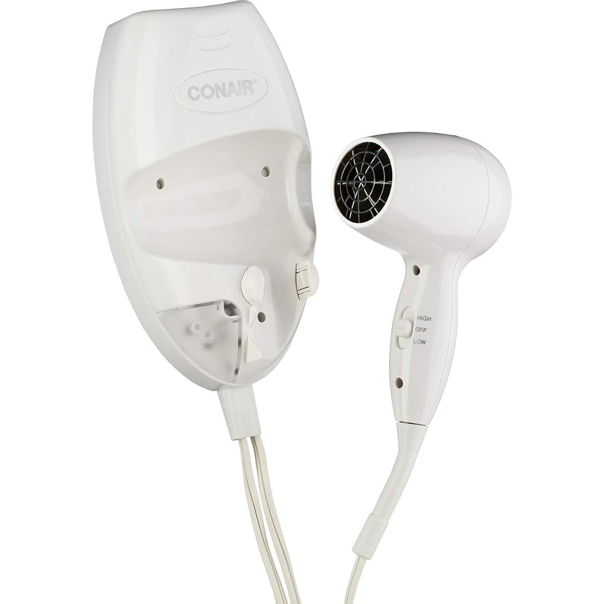 Secador de Pelo de Montaje en Pared Conair 1600W con Luz LED