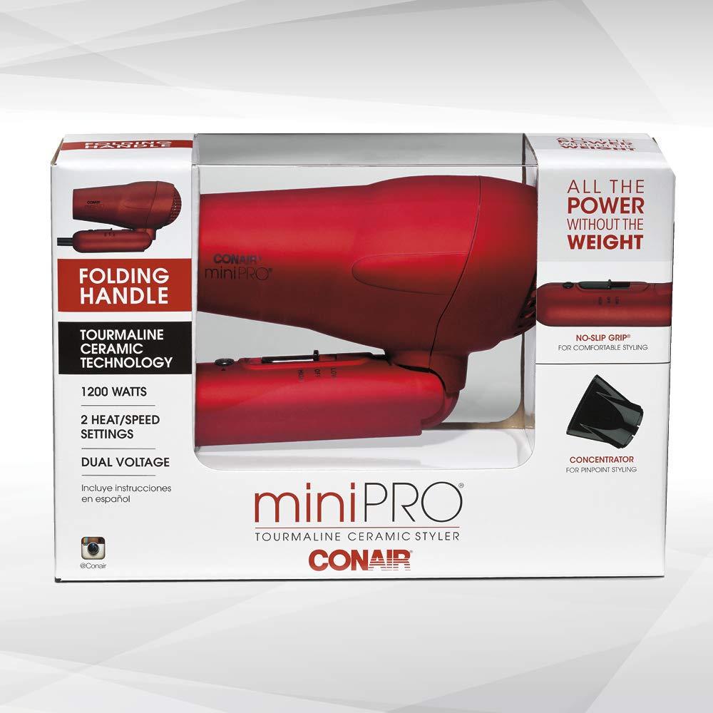 Secador de pelo de viaje Conair miniPRO 1200W cerámica turmalina