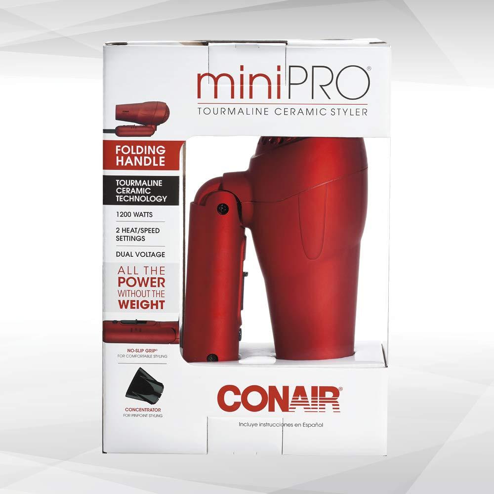 Secador de pelo de viaje Conair miniPRO 1200W cerámica turmalina