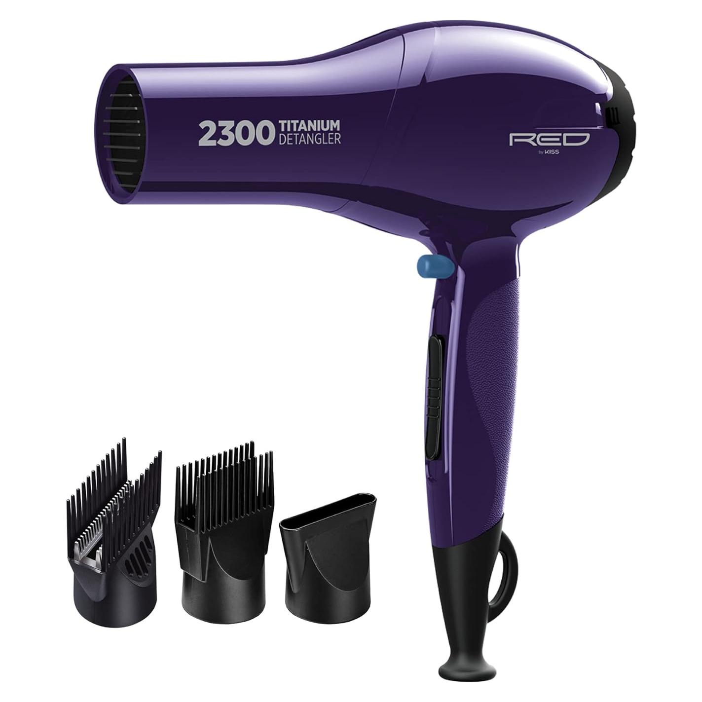 Secador Desenredante de Titanio RED by Kiss 2300 4X Rápido