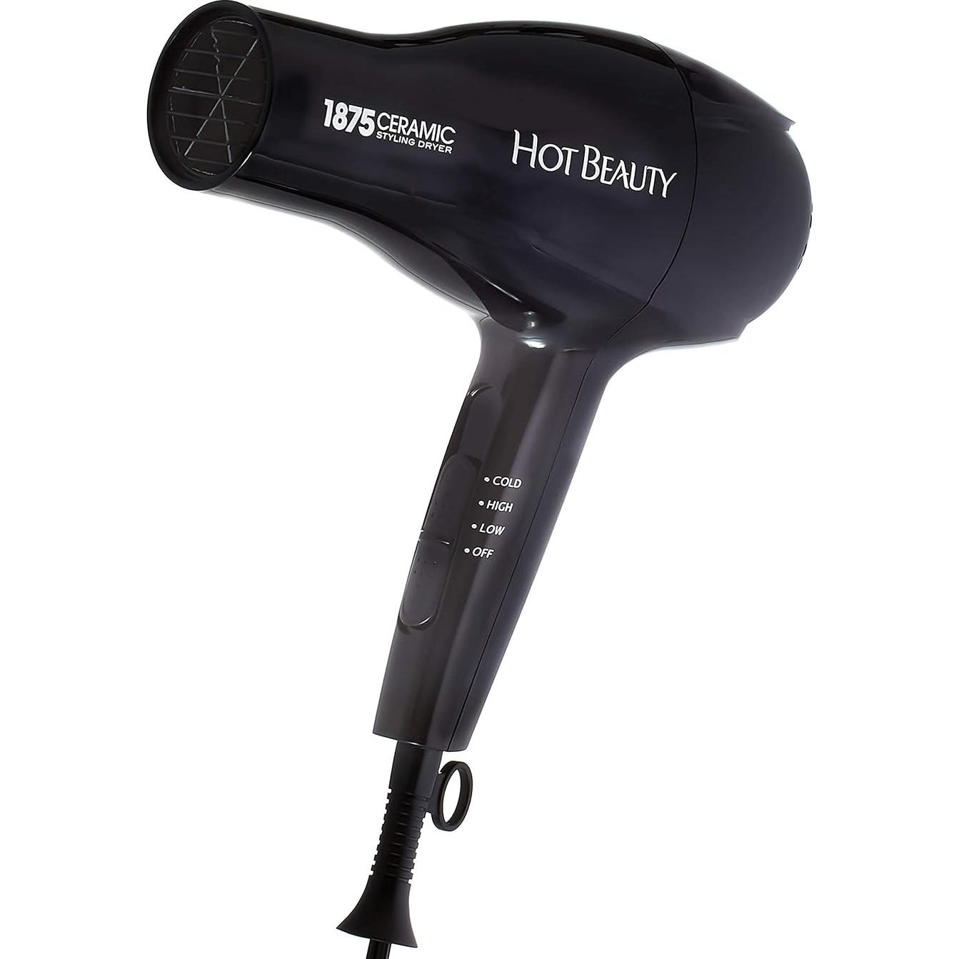 Secador de Pelo Cerámico Hot Beauty 1875W con Accesorios