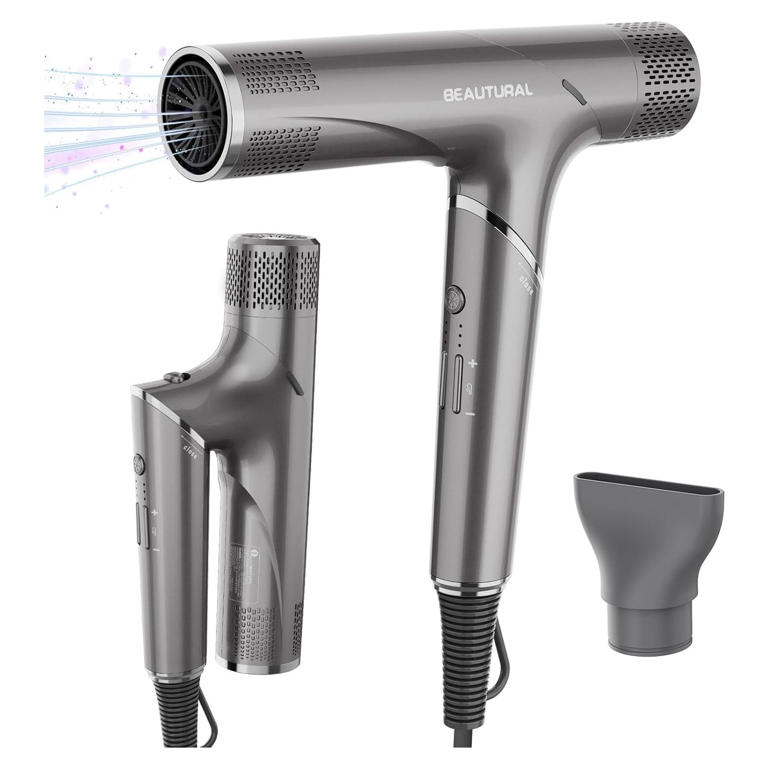 Secador de Pelo Plegable BEAUTURAL 1600W Iónico 3 Temperaturas