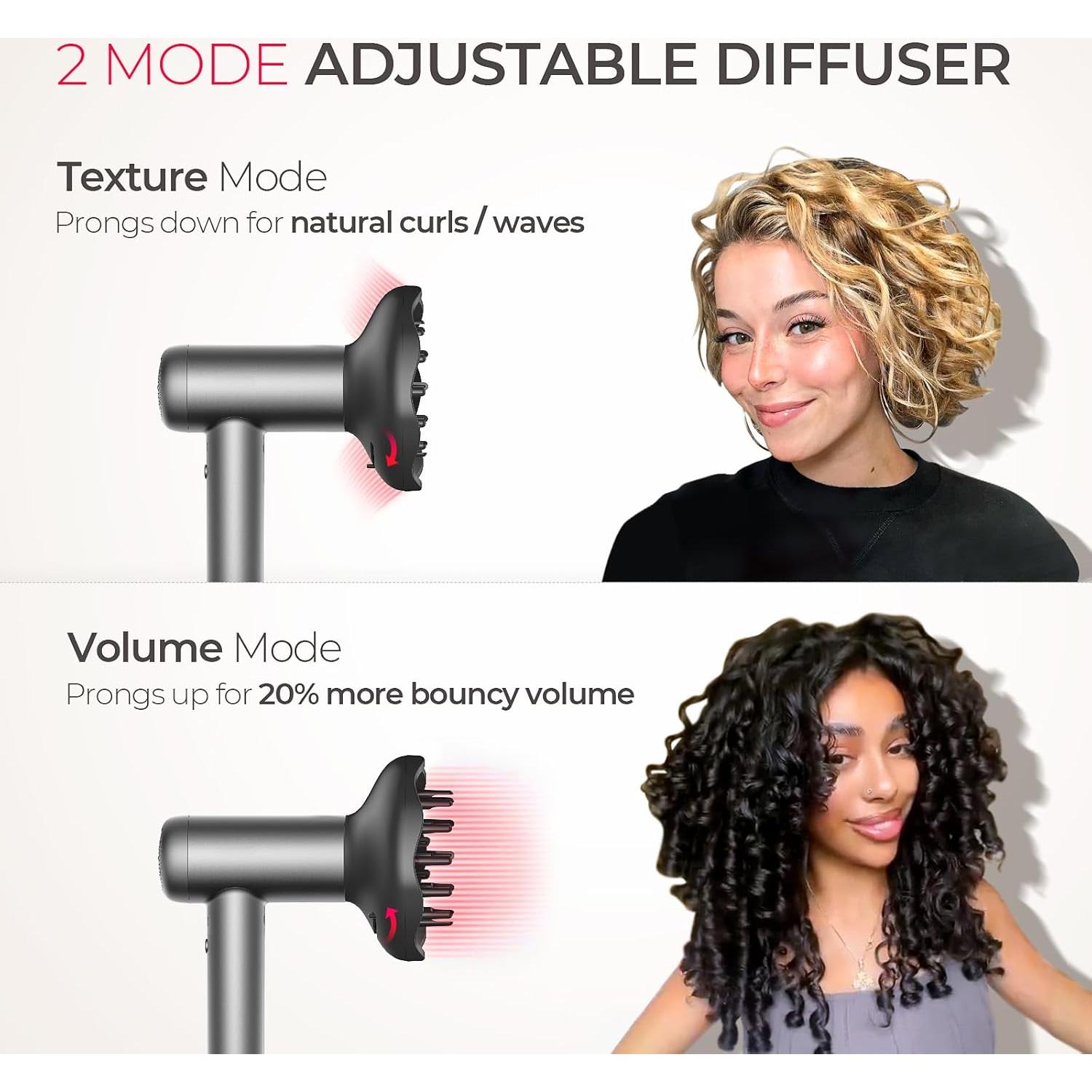 Secador de Pelo TYMO AIRHYPE Lite 1500W con Difusor y Peine