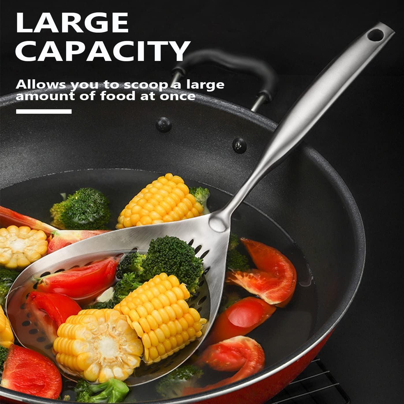 Cucharón Ranurado KAYCROWN Acero Inoxidable 2 Piezas