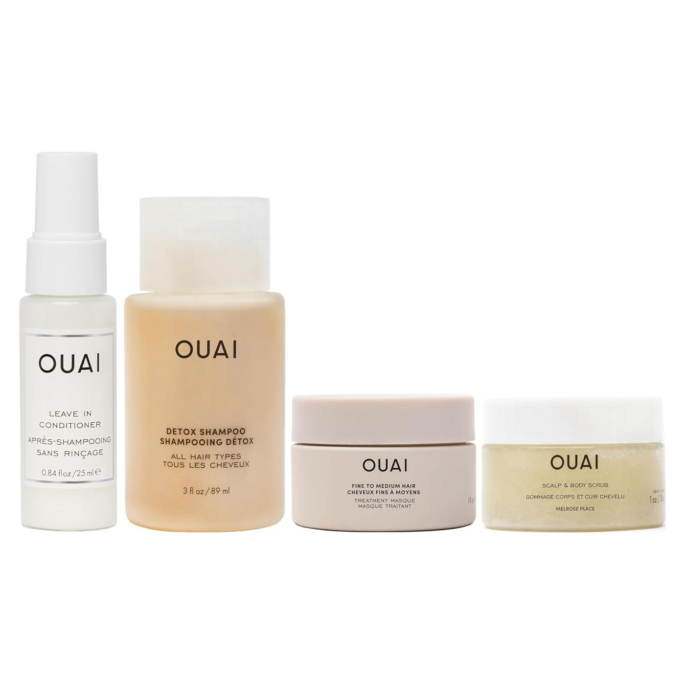 Kit de Viaje OUAI para Cabello Fino a Medio - 4 Productos