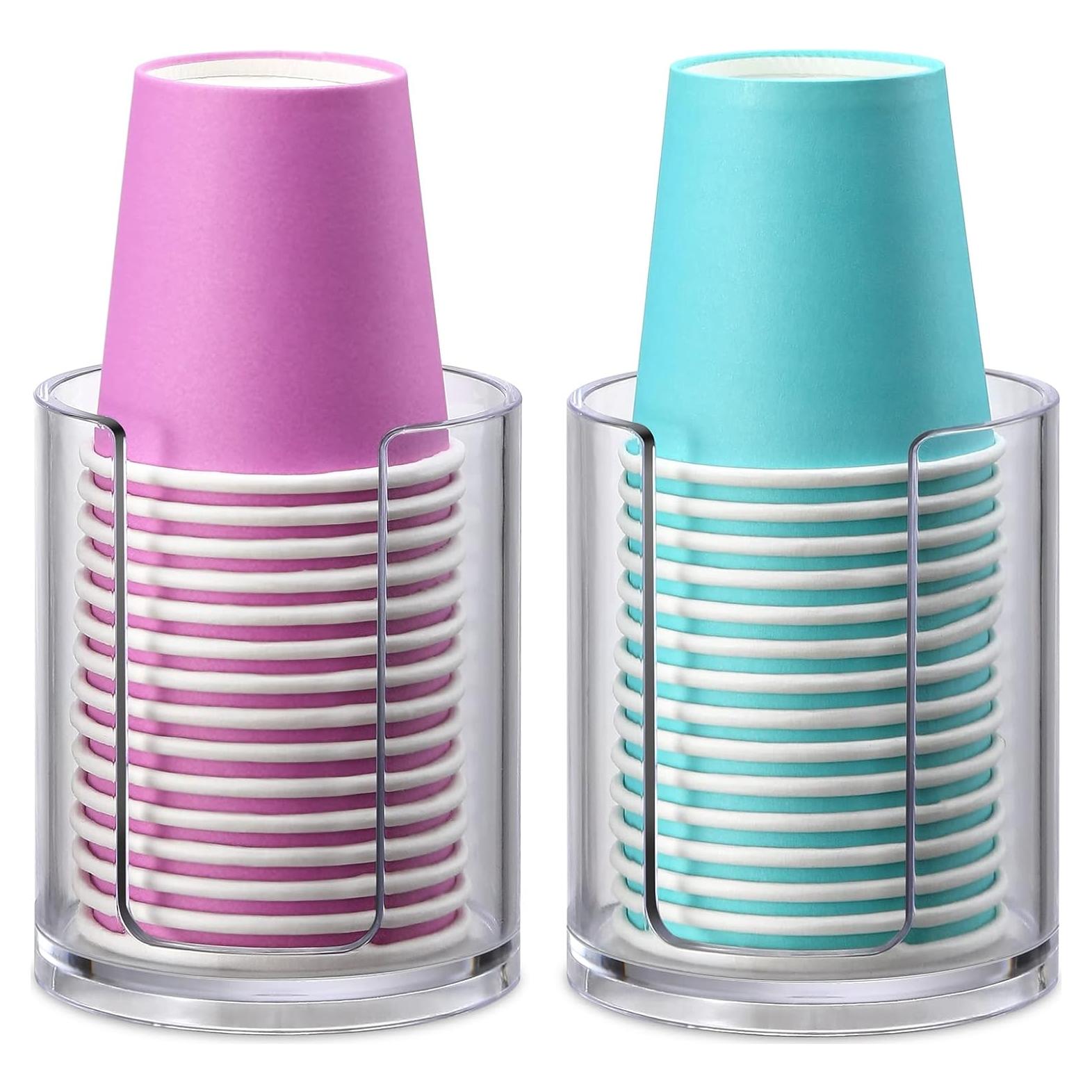 Dispensador de Tazas de Baño AOZITA, 2 Unidades, Plástico