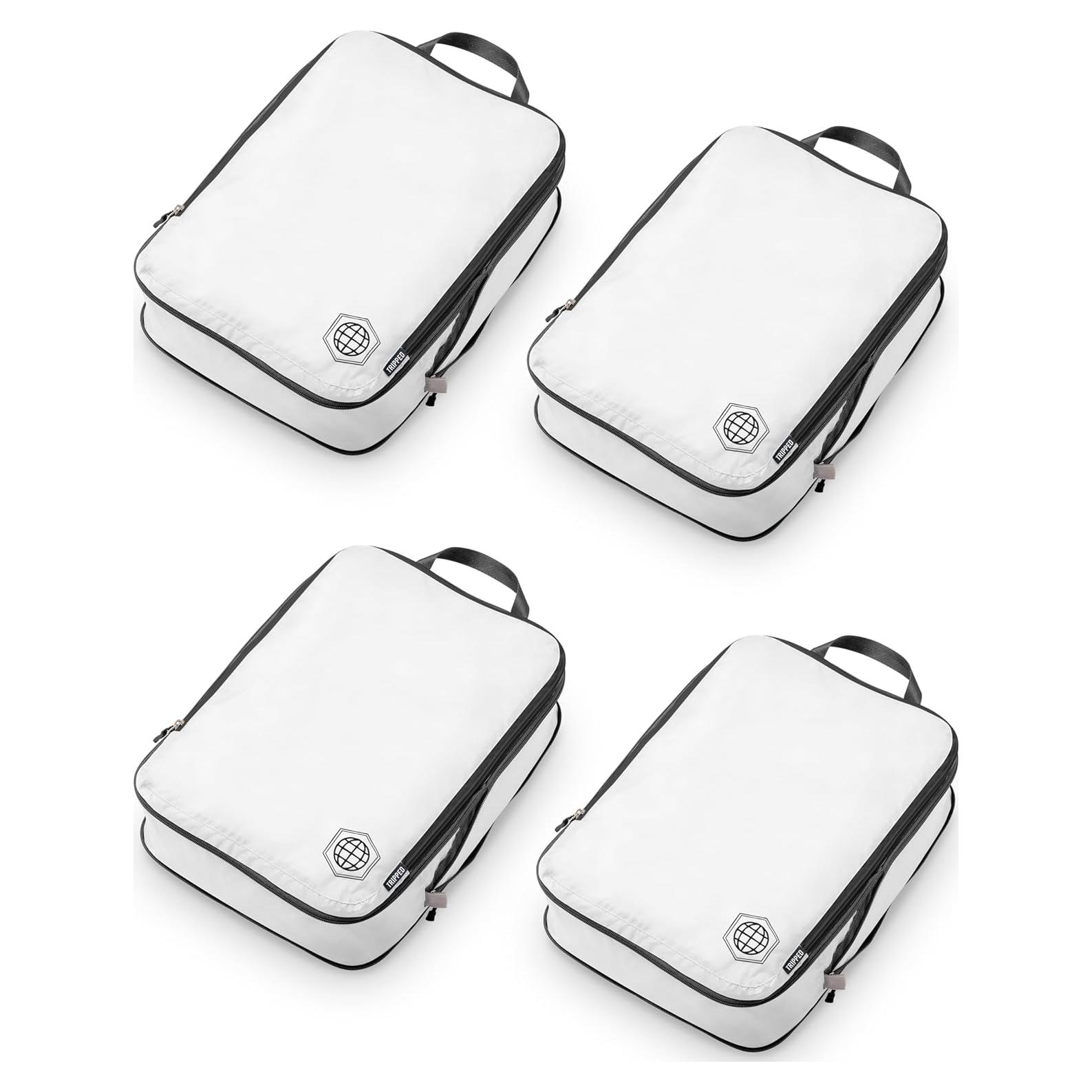 Cubos de Compresión Grandes TRIPPED 4 Piezas Nylon Blanco