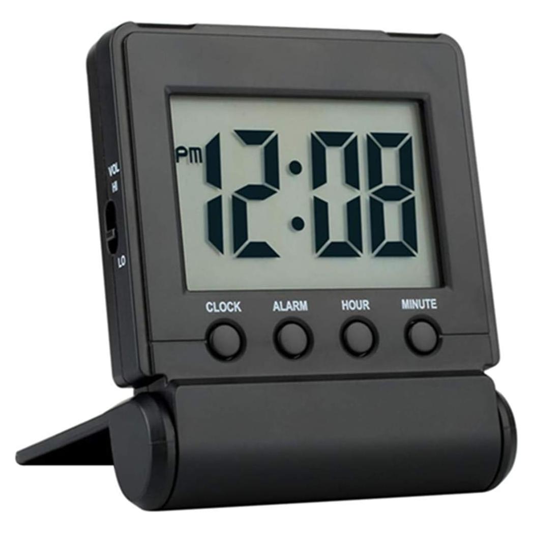 Reloj Despertador Digital FAMICOZY Compacto Negro
