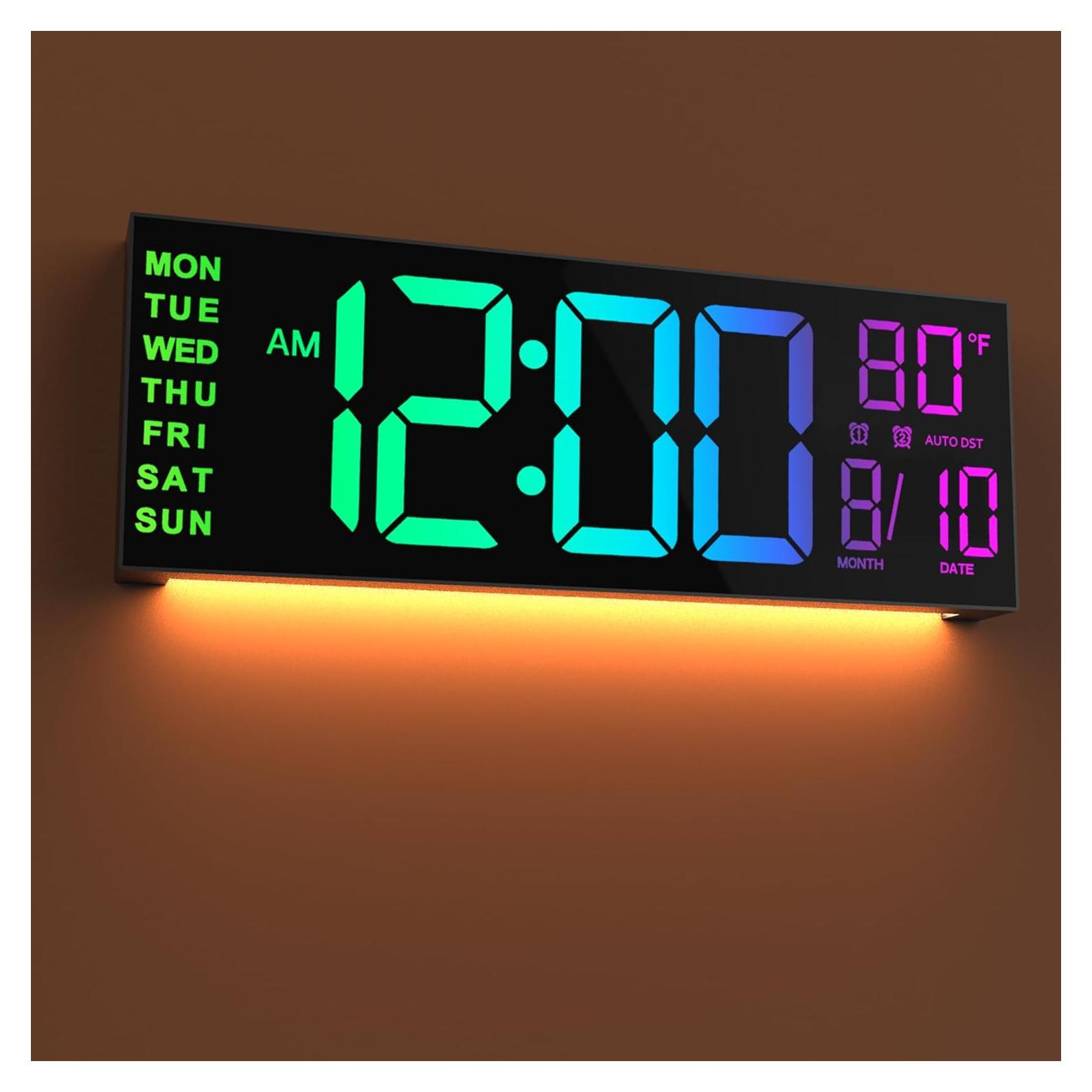Reloj de Pared Digital JALL 40,6 cm con Control Remoto