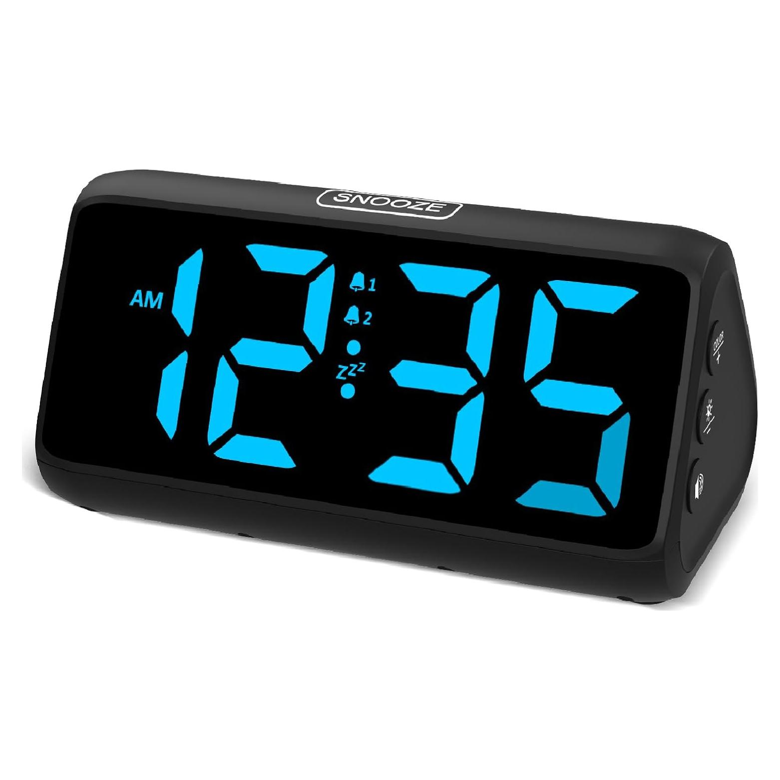 Reloj de Alarma Digital Netzu 6208D con Snooze y Brillo Ajustable