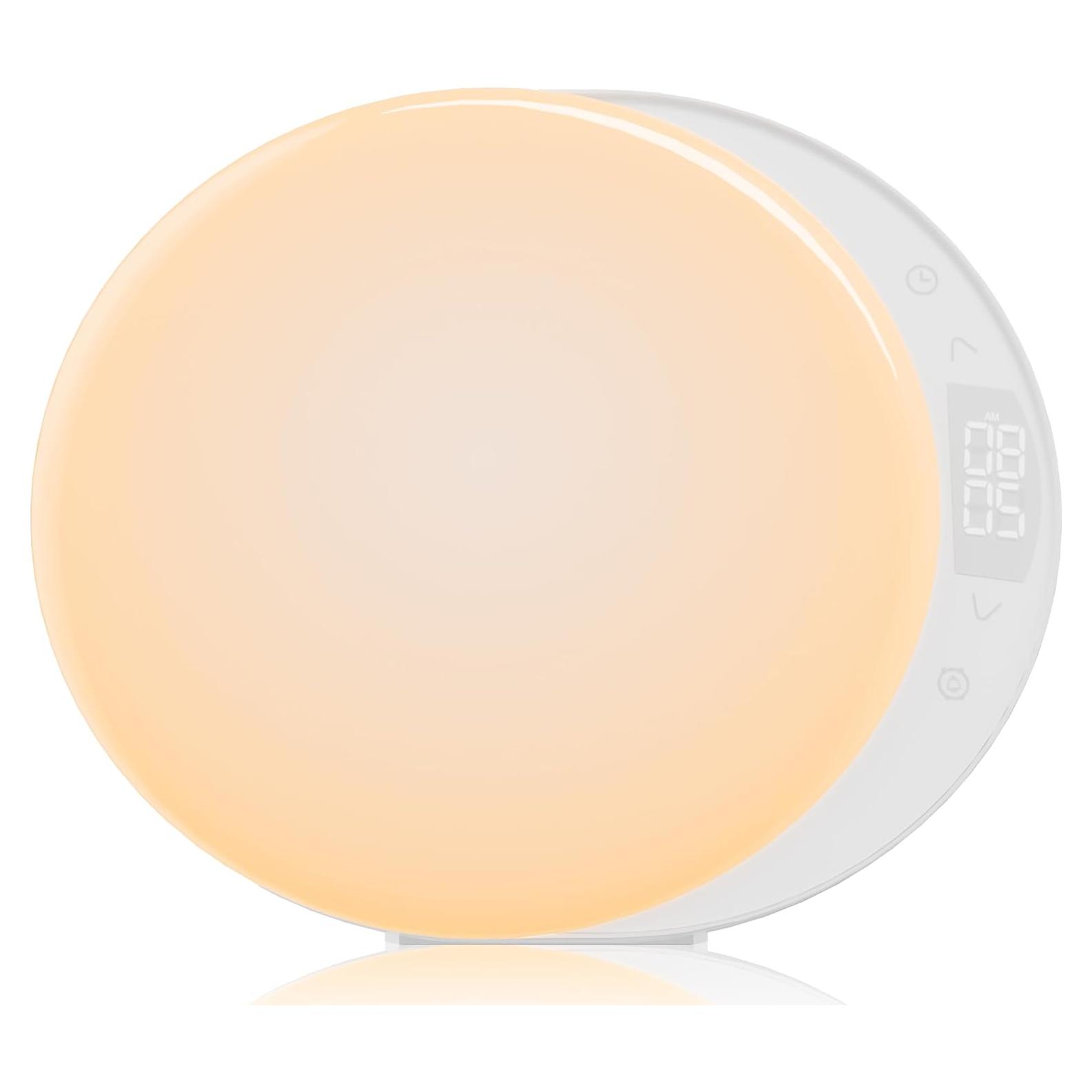 Reloj Despertador ANTDALIS Luz de Amanecer Regulable 20 Colores