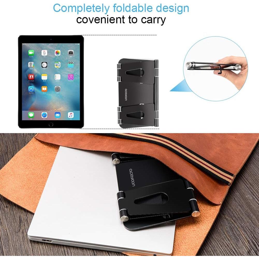 Soporte Ajustable para Tableta aceyoon - Aluminio Plegable Negro