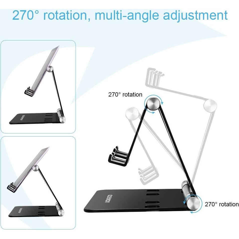 Soporte Ajustable para Tableta aceyoon - Aluminio Plegable Negro