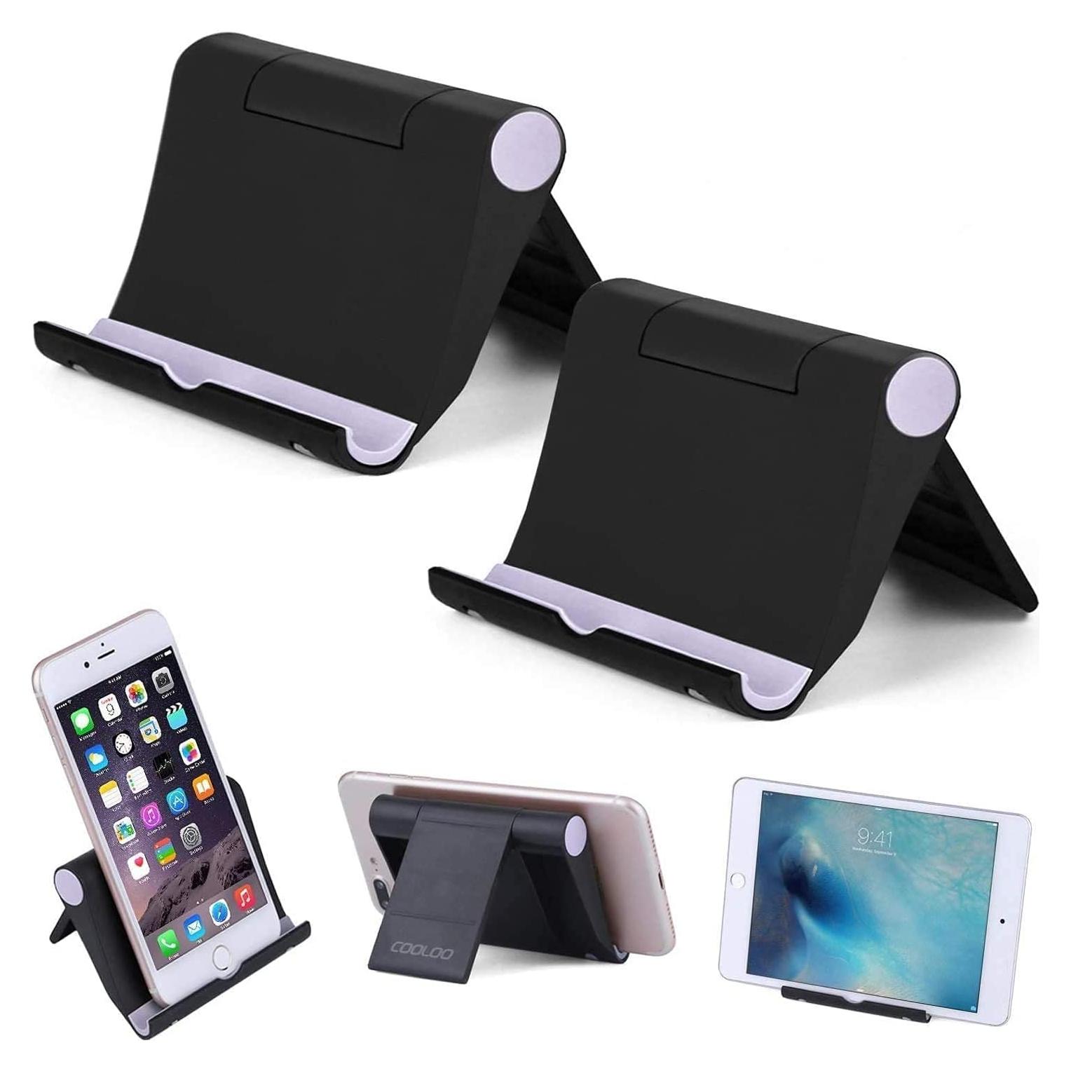 Soporte Plegable para Teléfono Móvil COOLOO 2 Piezas Negro