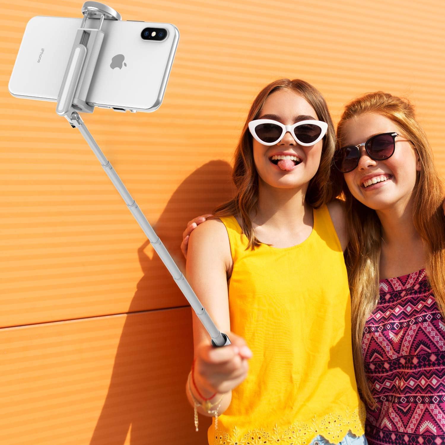 Bastón de Selfie Trípode ATUMTEK Blanco Extensible 3 en 1