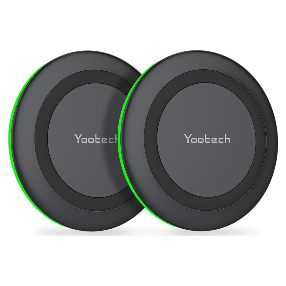 Cargador Inalámbrico Yootech 10W 2 Pack para iPhone y Samsung