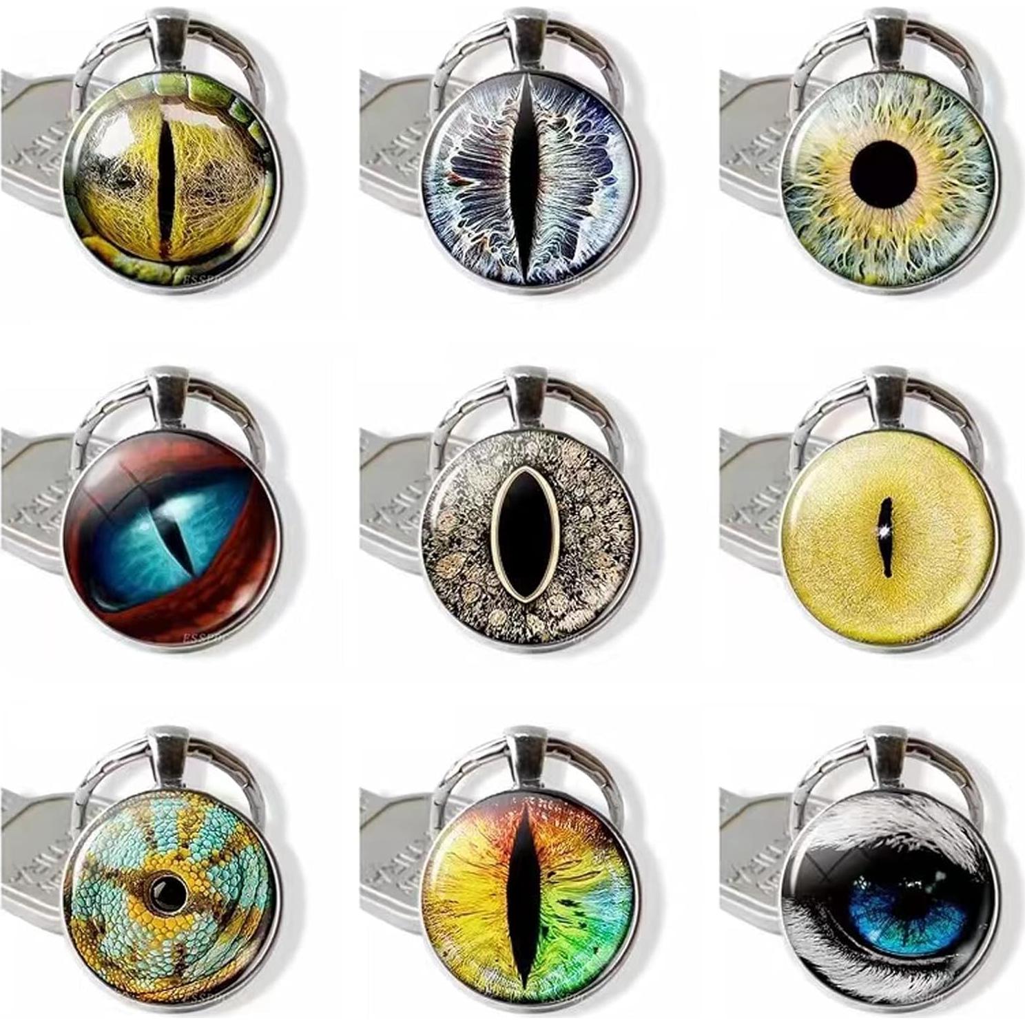 100 Piezas Ojos de Vidrio Cabochón 6 a 30 mm para Manualidades