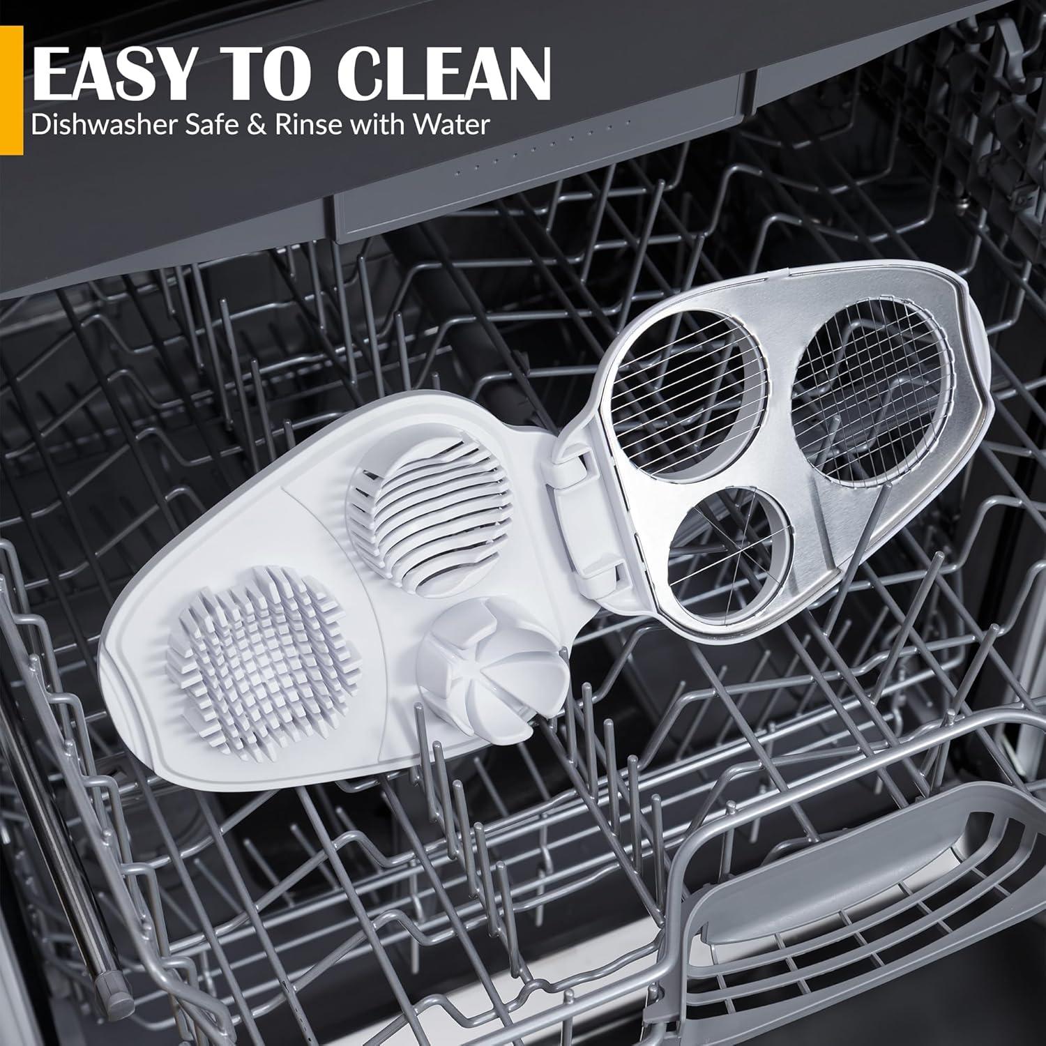 Cortador de Huevos CraftyCrocodile - Acero Inoxidable, 3 Modos