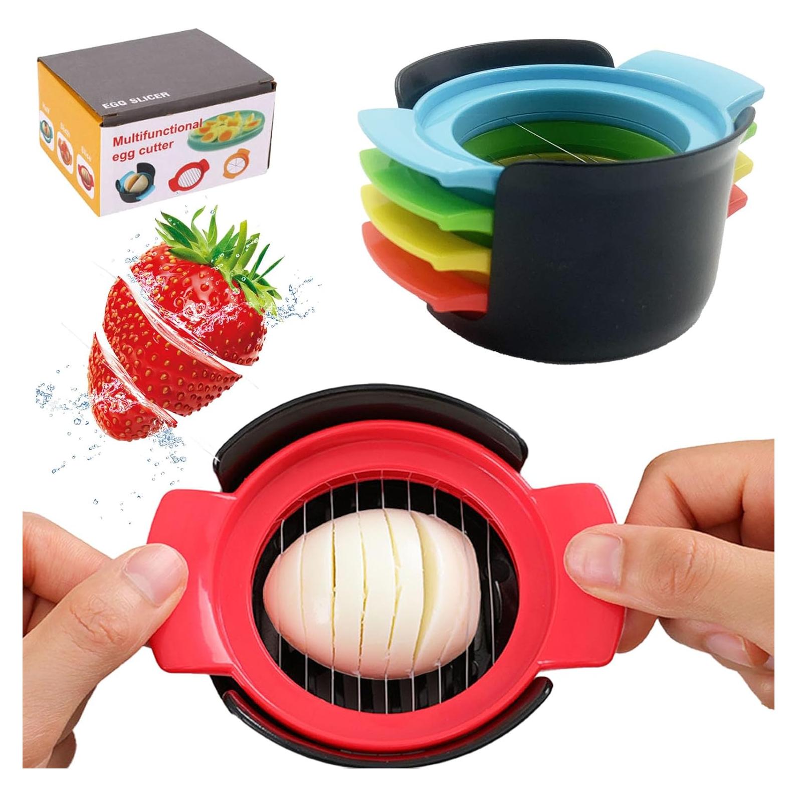 Cortador de Huevos Vilbocr 4 en 1 Acero Inoxidable Verde