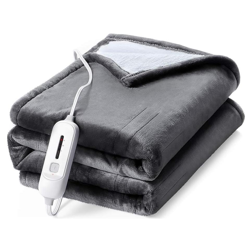 Manta Eléctrica Calentada YOUICHIC 127x152 cm 6 Niveles Calor