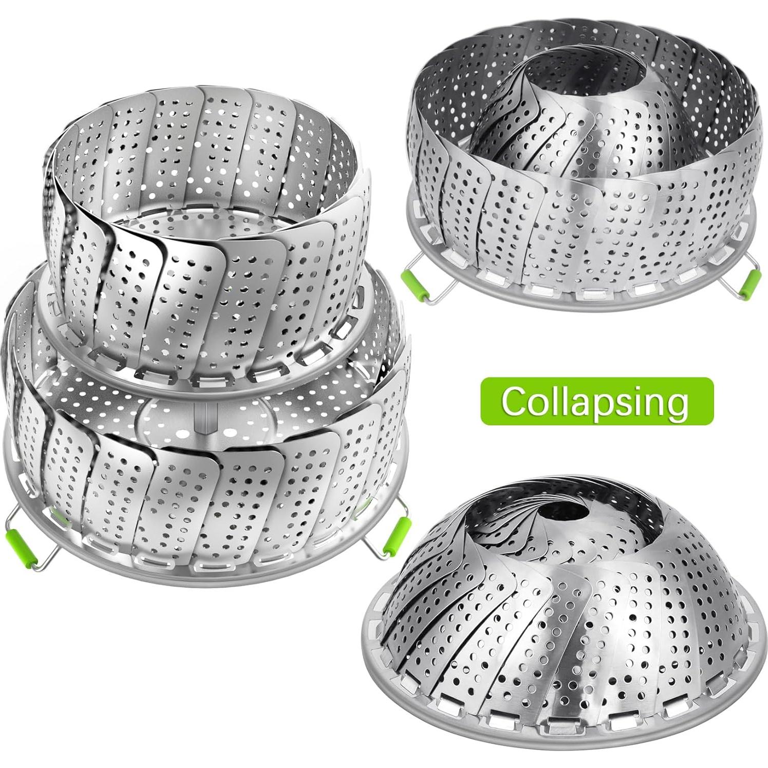 Cesta de Vapor de Verduras VOGARB 2 Capas Acero Inoxidable